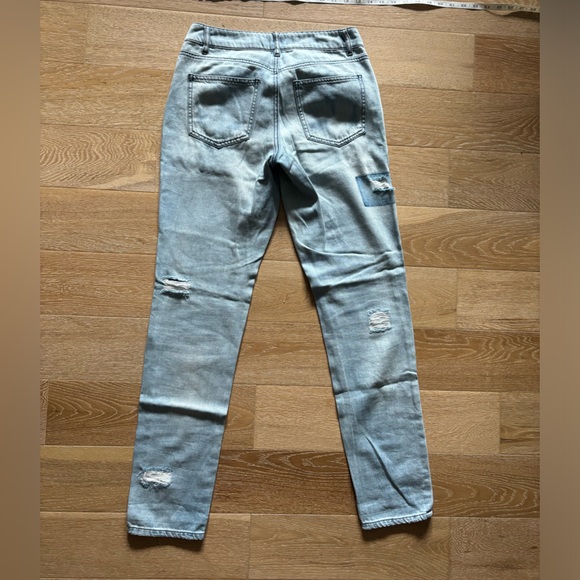 Vintage Inspired Design Lab Denim Size 26 Distressed Patchwork Jeans - Picture 12 of 16